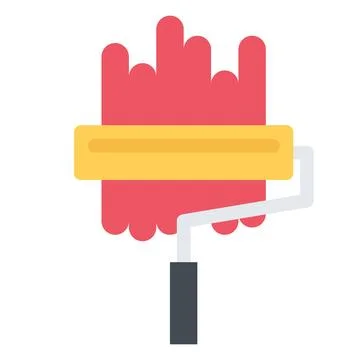 Design vector image icons paint roller Stock Illustration