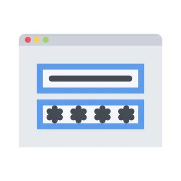 Design vector image icons password protected Illustrazione stock