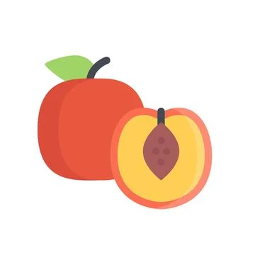 Design vector image icons peach Stock Illustration