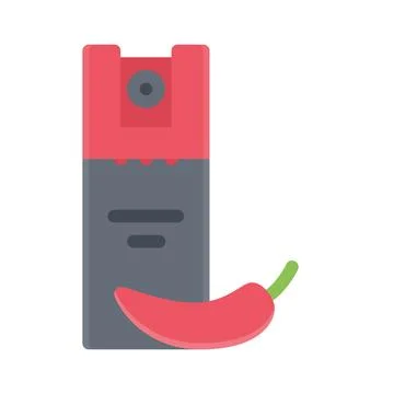 Design vector image icons pepper spray Stock Illustration