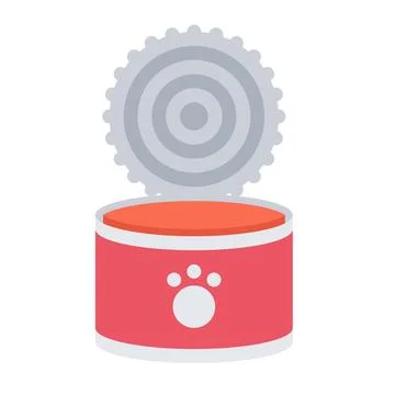 Design vector image icons pet canned Stock Illustration
