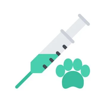 Design vector image icons pet injection Stock Illustration
