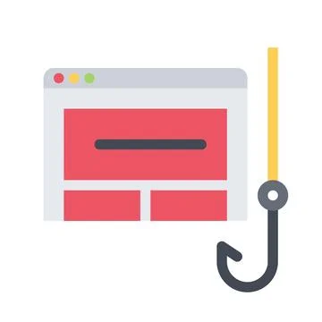 Design vector image icons phishing site Stock Illustration