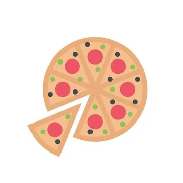 Design vector image icons pizza Illustrazione stock