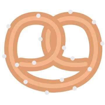 Design vector image icons pretzel Stock Illustration