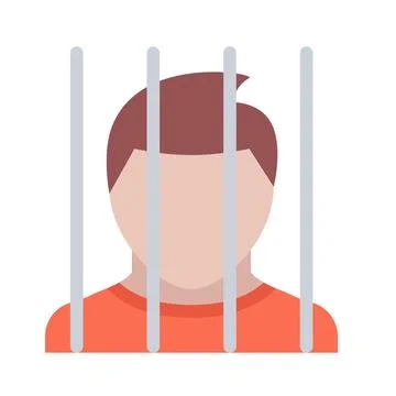 Design vector image icons prisoner Stock Illustration