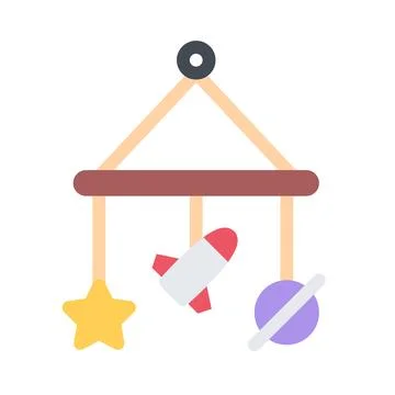 Design vector image icons rattle Illustrazione stock