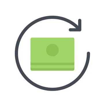 Design vector image icons refund Stock Illustration