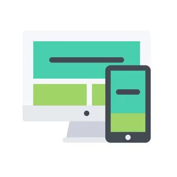 Design vector image icons responsive web design Stock Illustration