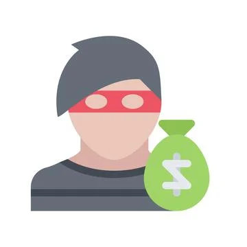 Design vector image icons robber Stock Illustration