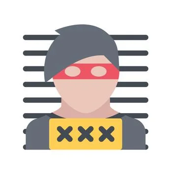 Design vector image icons robber photo Stock Illustration