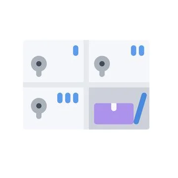 Design vector image icons safe boxes Stock Illustration