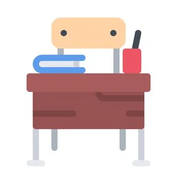Design vector image icons school benches Illustrazione stock
