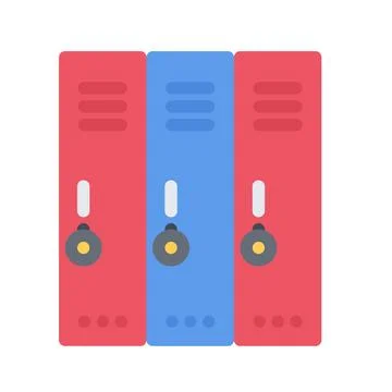 Design vector image icons school lockers Stock Illustration