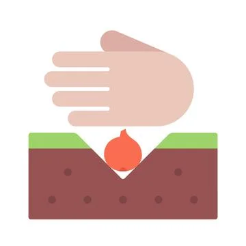 Design vector image icons seeding onion Stock Illustration