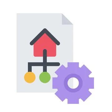 Design vector image icons site structure optimization Illustrazione stock