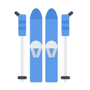 Design vector image icons skiing Stock Illustration
