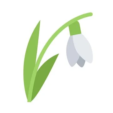 Design vector image icons snowdrop Stock Illustration