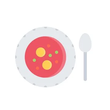 Design vector image icons soup Stock Illustration