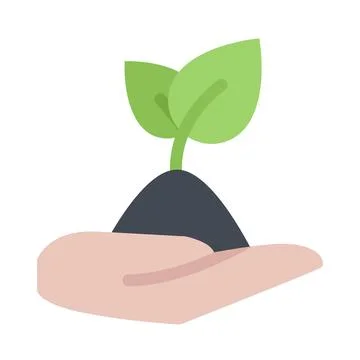 Design vector image icons sprout hand Stock Illustration