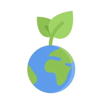 Design vector image icons sprout planet Stock Illustration