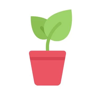 Design vector image icons sprout pot Stock Illustration