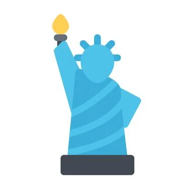 Design vector image icons statue of liberty Stock Illustration