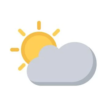 Design vector image icons sun cloud Stock Illustration