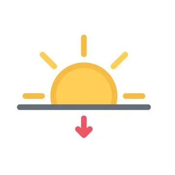 Design vector image icons sunset Stock Illustration