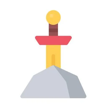 Design vector image icons sword stone Stock Illustration