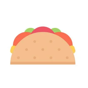 Design vector image icons taco Stock Illustration