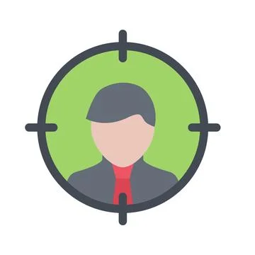 Design vector image icons target auditory Stock Illustration