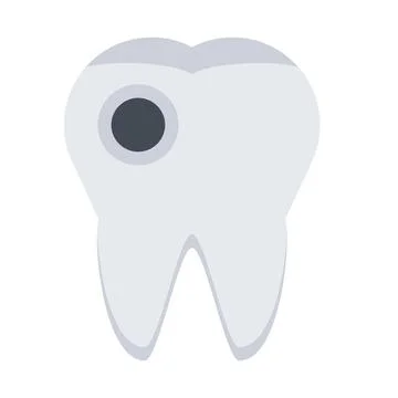 Design vector image icons tooth hole Stock Illustration