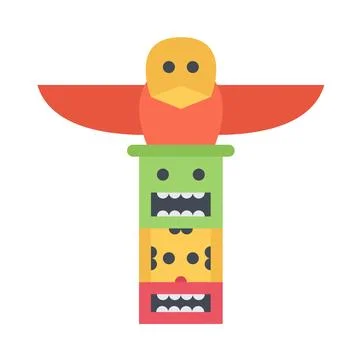 Design vector image icons totem pole Stock Illustration