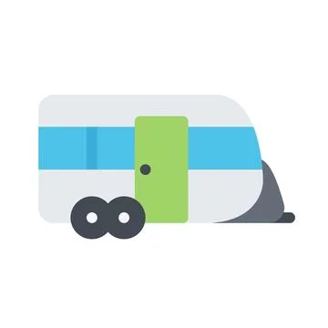 Design vector image icons trailer house Stock Illustration