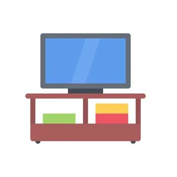 Design vector image icons tv-table Stock Illustration