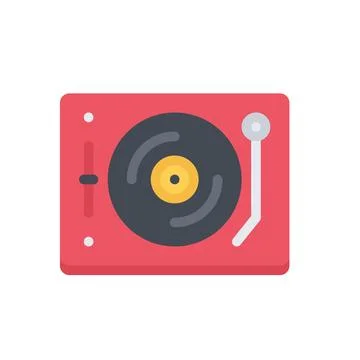 Design vector image icons vinyl player Illustrazione stock