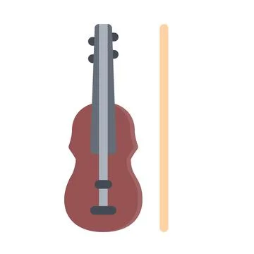 Design vector image icons violin Stock Illustration