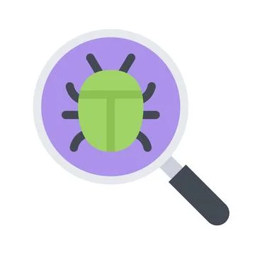 Design vector image icons virus scan Illustrazione stock