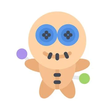 Design vector image icons voodoo doll Stock Illustration