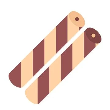 Design vector image icons wafer rolls Stock Illustration