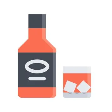 Design vector image icons whiskey Stock Illustration