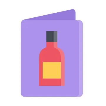Design vector image icons wine list Stock Illustration