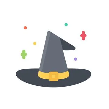 Design vector image icons witches hat Stock Illustration