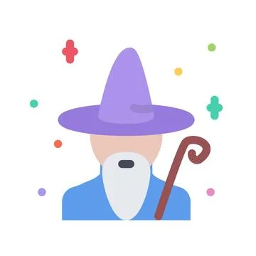 Design vector image icons wizard Illustrazione stock