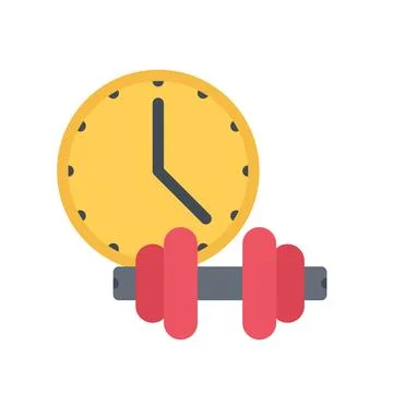 Design vector image icons workout time Stock Illustration
