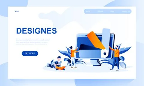 Design vector landing page template Stock Illustration