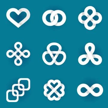 Design vector logo templates - infinity symbols 스톡 일러스트