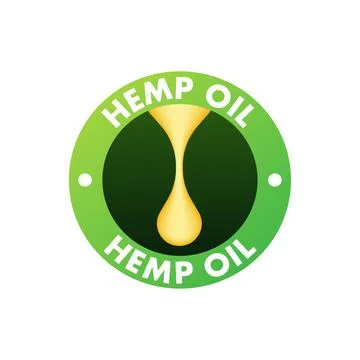 Design vector. Realistic flat hemp oil design. Web banner Ilustración de archivo