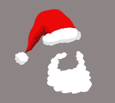 Design Vector Santa Claus Face Stock Illustration